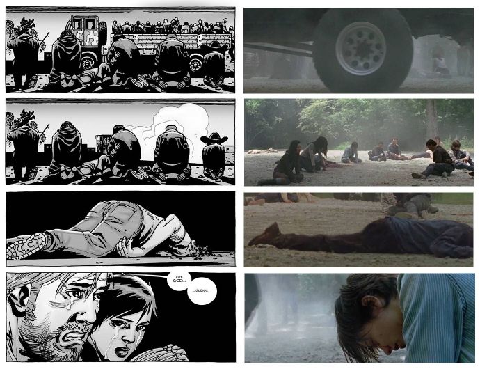 行尸走肉漫画原作与电视剧的分镜对比，还原度好高