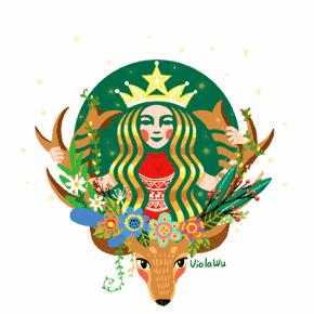 这个万圣节，36位插画师把星巴克女郎玩坏了……