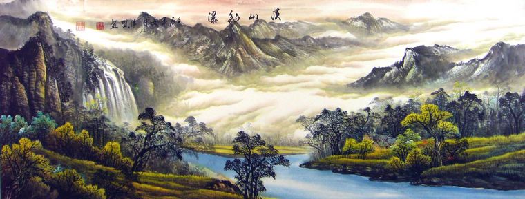 水墨山水画欣赏大全,水墨山水画欣赏贾又福