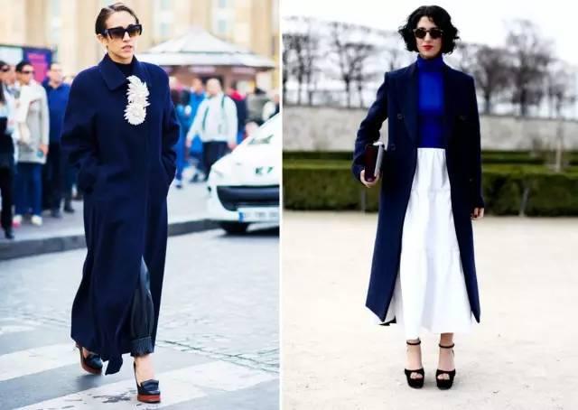 海军蓝上身超级显白,海军蓝深邃蓝