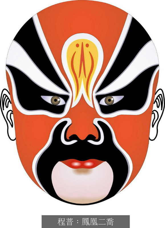 国粹脸谱重组画,国粹创意经典脸谱