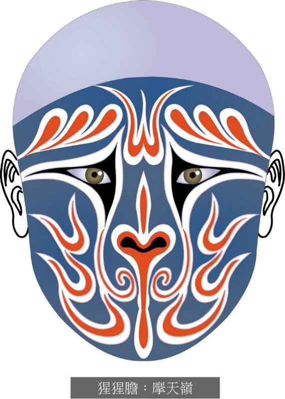 国粹脸谱重组画,国粹创意经典脸谱