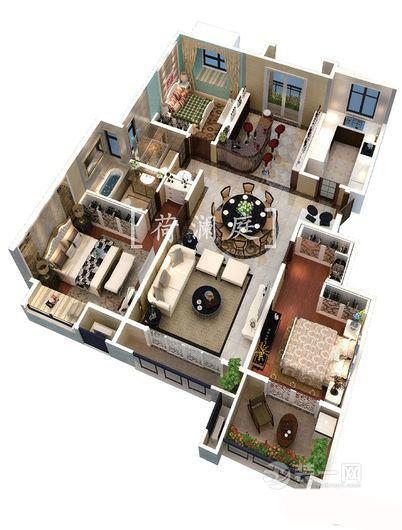 苏州荷澜庭平层,苏州荷澜庭别墅地下室装修