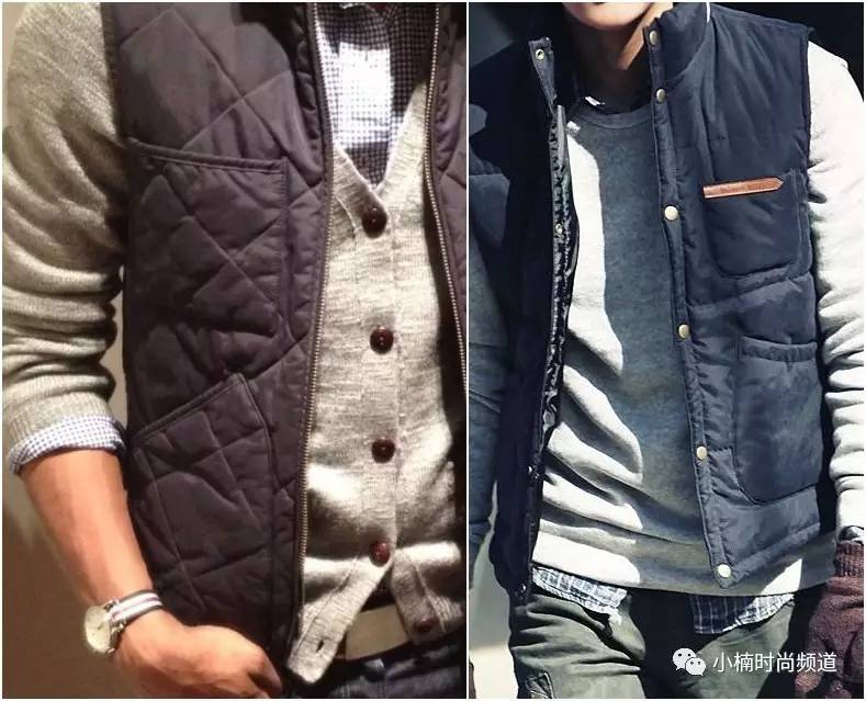 中长款带帽羽绒背心叠穿搭配,羽绒背心加袖子