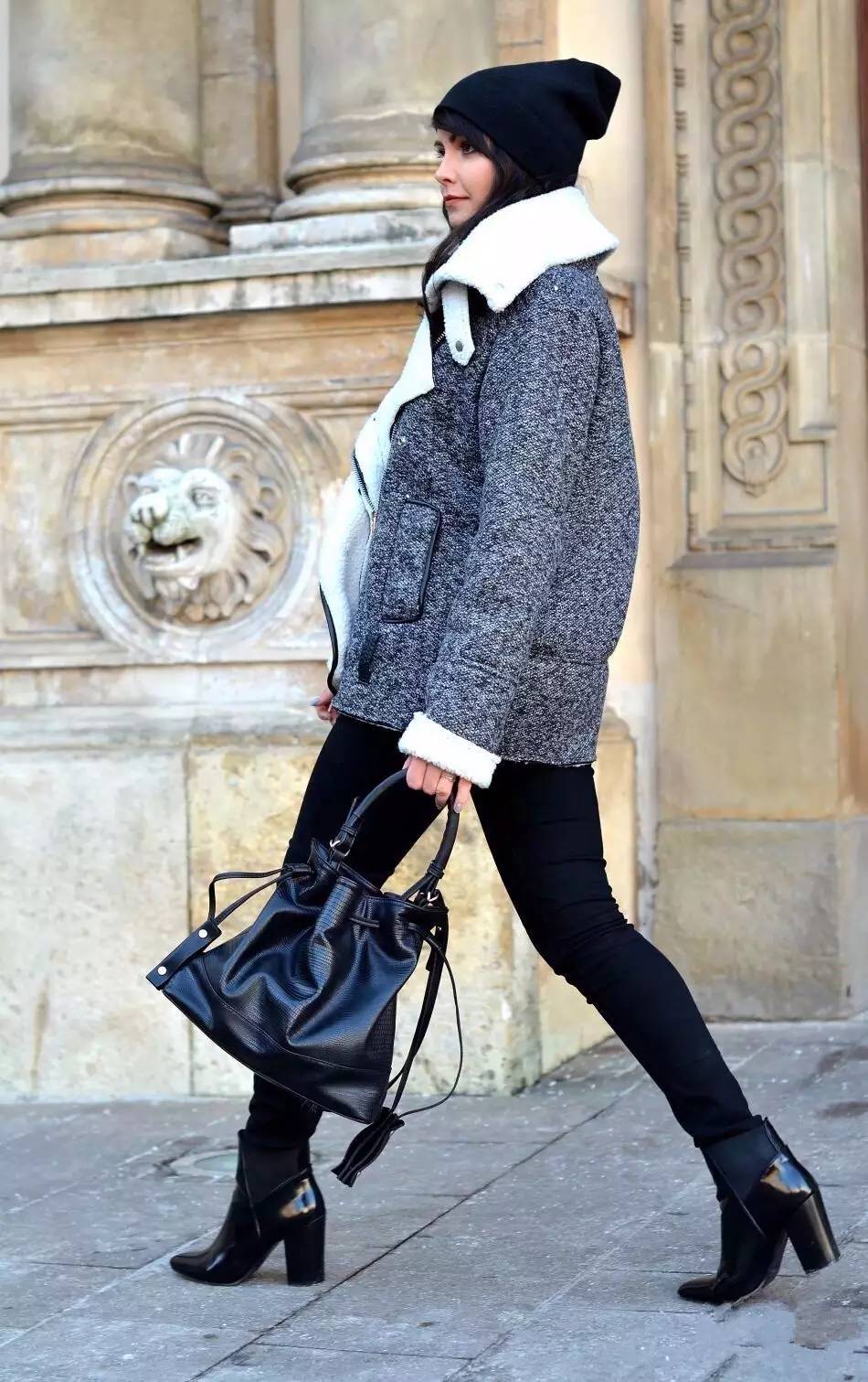 冬天米色短靴子搭配大全,冬天什么短靴好看又百搭