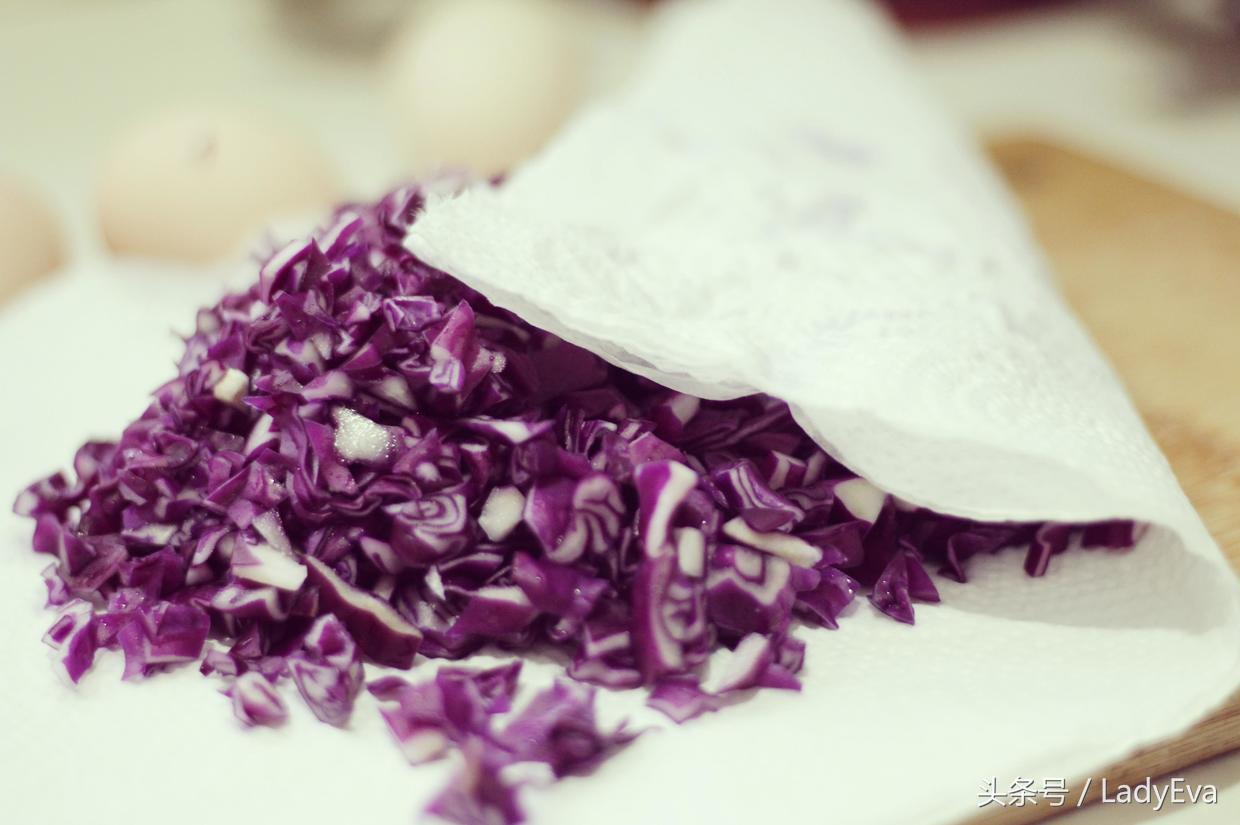 凉拌紫甘蓝清脆爽口健康低脂,紫甘蓝最好吃低脂高蛋白食物