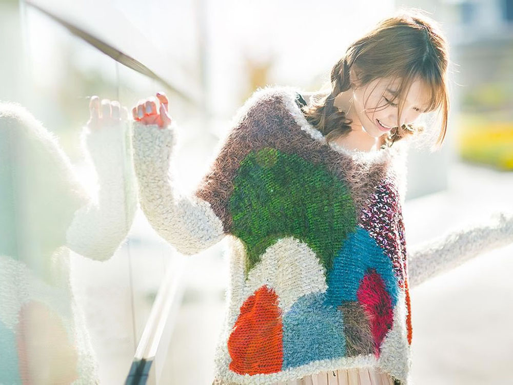 美美的毛衣,美美的圆领棒针套头毛衣