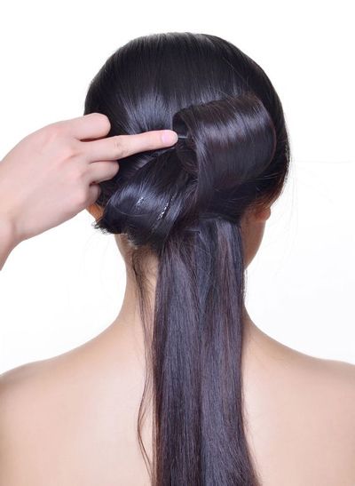 超长头发韩式盘发新娘,韩式盘发新娘2018