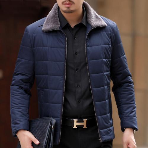 胖子男士棉衣外套加厚款丝棉夹克,爸爸穿的外套加绒显帅