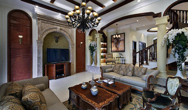 合肥苹果装饰装修案例富力桃园122㎡美式风