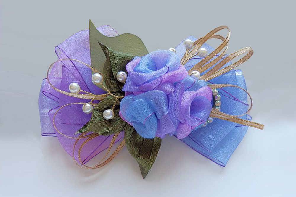 手工发饰diy仿真花朵,玫瑰花手工发夹