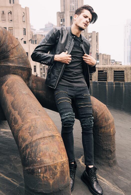 帅帅气气的机车风小皮衣,机车潮流皮衣男款痞帅高级感