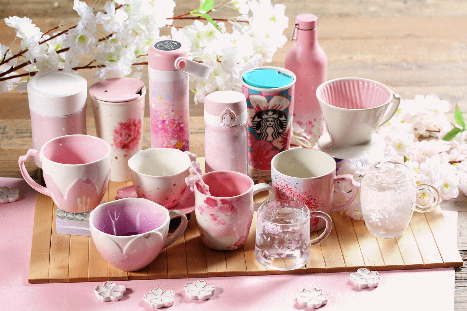 星巴克樱花杯直播间,星巴克限定樱花咖啡饮品