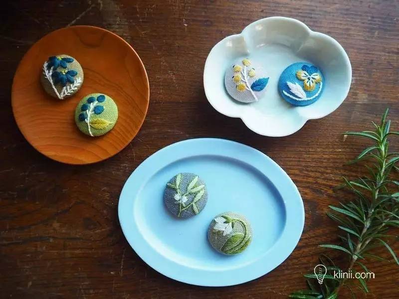 日本刺绣艺术家AliceMakabe的清新刺绣小品