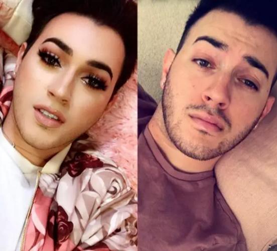 一个男的美妆博主化妆后超级美,男美妆博主化妆视频