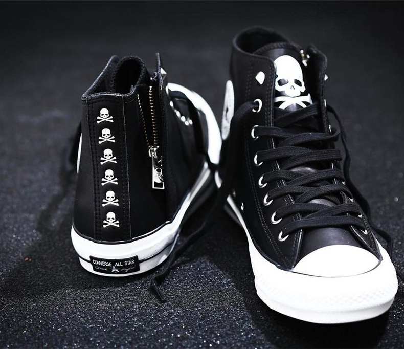 匡威好看联名款集合,匡威撞色帆布鞋蓝白