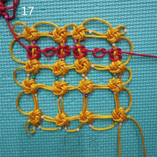 幻彩绳结编织,手绳编织平结双色