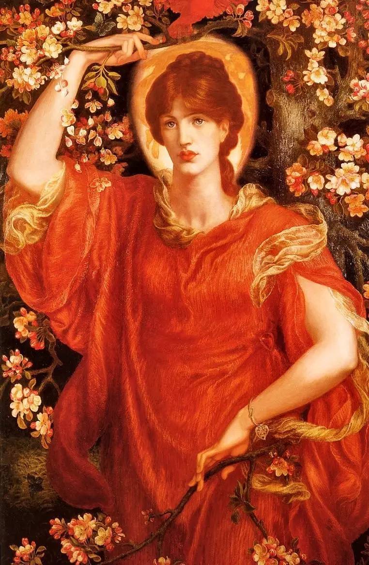 他画的女子像迷失森林里的仙女