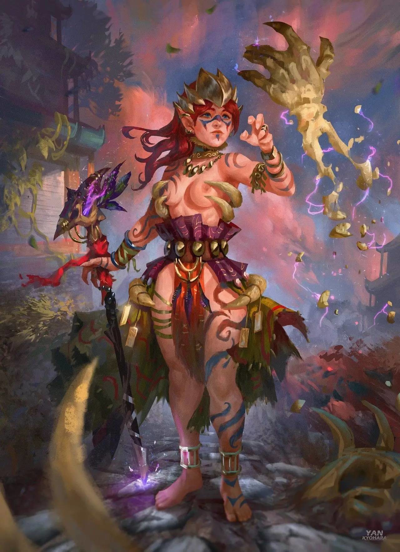 又酷又狂野的人物插画,插画狂野