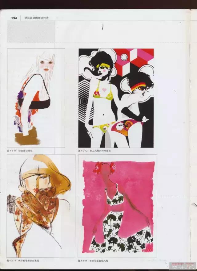 服装插图手绘教程,时装画手绘服装效果图