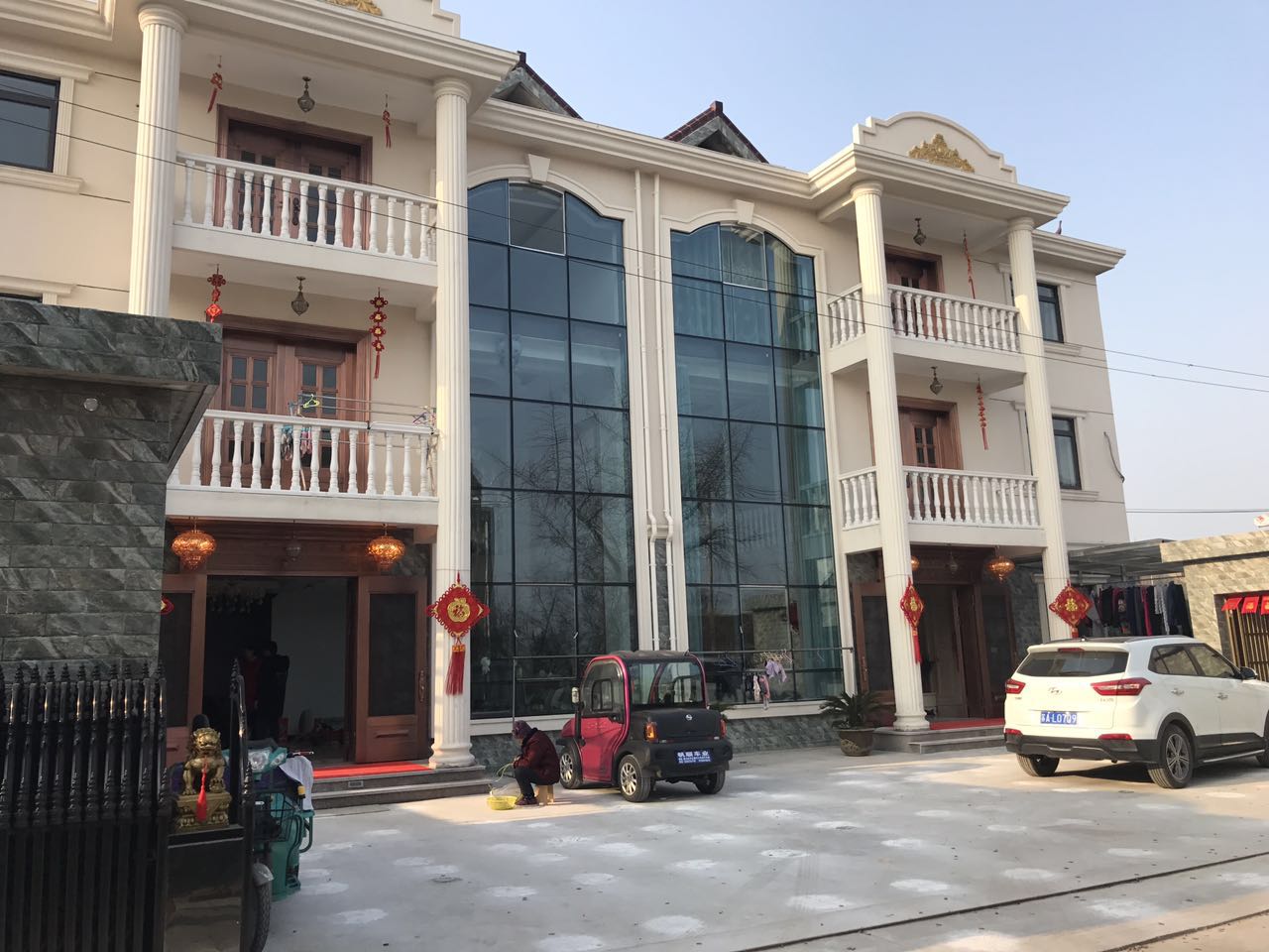 双拼三层农村别墅图片大全,农村双拼可以分开的别墅