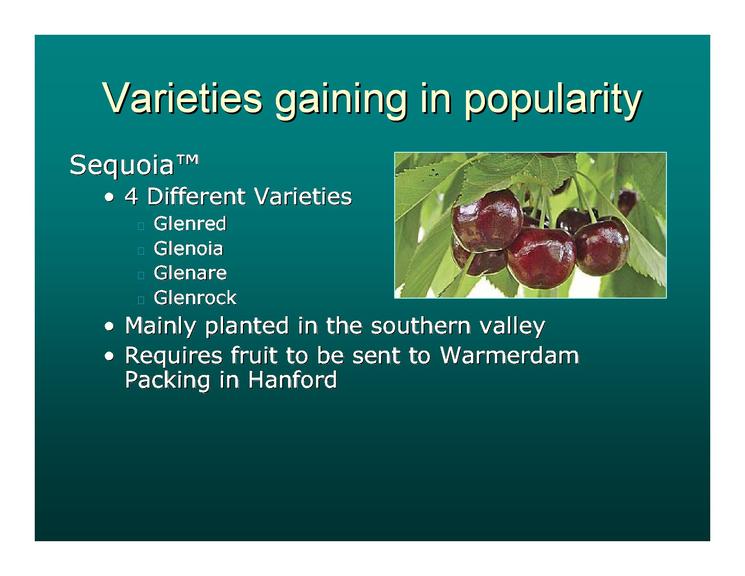 甜樱桃可持续发展的措施,美国加州樱桃