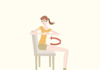 办公室坐在凳子上的减肥动作,办公室减肥操椅子