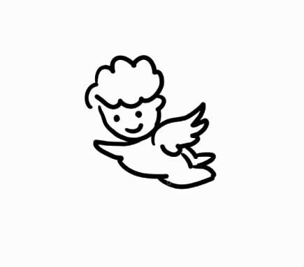 简单画天使和魔鬼的简笔画,一二三年级画天使简笔画视频