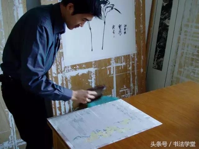 字画装裱全过程教程,书画手工浆糊装裱全过程