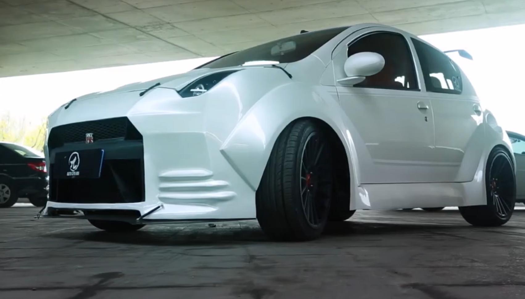 红色比亚迪f0爆改,李老鼠说比亚迪f0视频