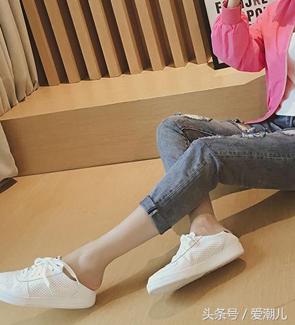 不输大牌的女板鞋好看百搭,好看又少女心高帮板鞋