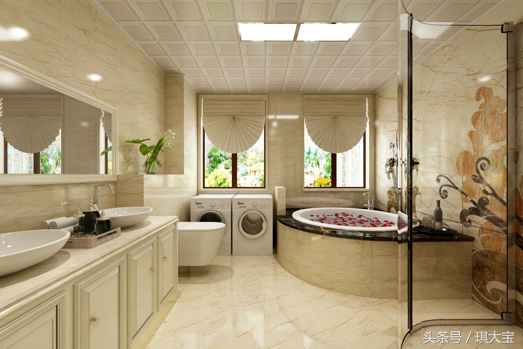 15万装修97平米的房子,15万装修100平方奶油风房子