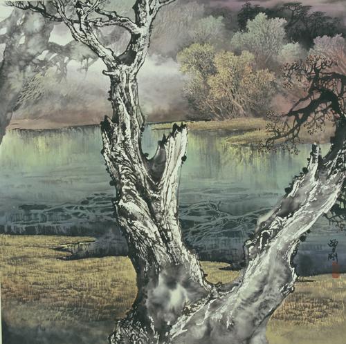 最新曾刚彩墨山水画技法,曾刚彩墨山水技法教学宝典