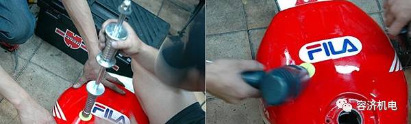 摩托车油箱摔凹了自己怎么修复,摩托车油箱被撞凹陷怎样修复