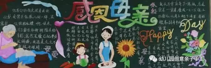 感恩母亲节黑板报简单又漂亮,母亲节母爱的黑板报