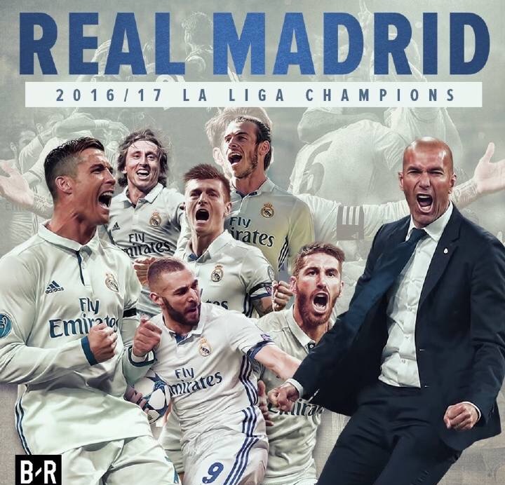 回顾皇马16-17欧冠晋级夺冠之路,五大联赛西甲冠军