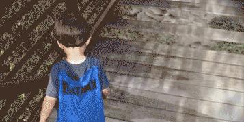 温馨的父子互动,父子俩的日常互动