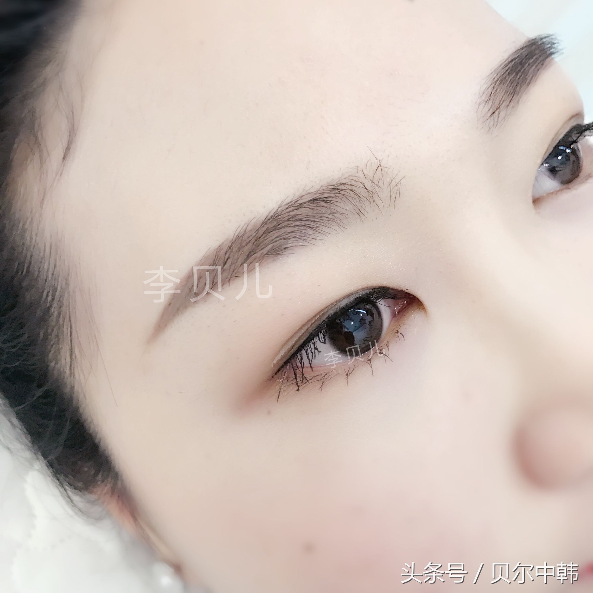 李贝儿自然眉丨做韩式半永久眉毛后几天结痂掉痂？