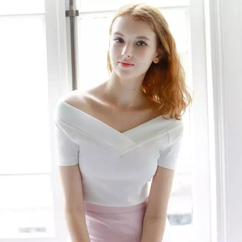 V领修身显瘦t恤,大码修身显瘦t恤