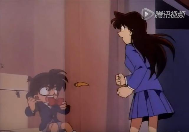 小兰第一次怀疑柯南是新一的集数,小兰总在柯南身上看到新一的身影