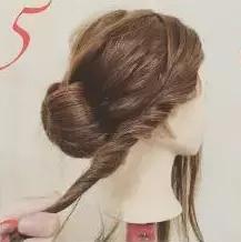 麻花辫公主盘发图片,小蝴蝶结发型盘发