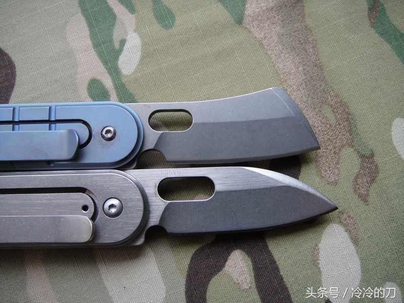 2把钛合金加S35V钢的serge*刀折**，豌豆和菜刀头详细对比