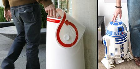 巧妙设计垃圾桶,切石垃圾桶