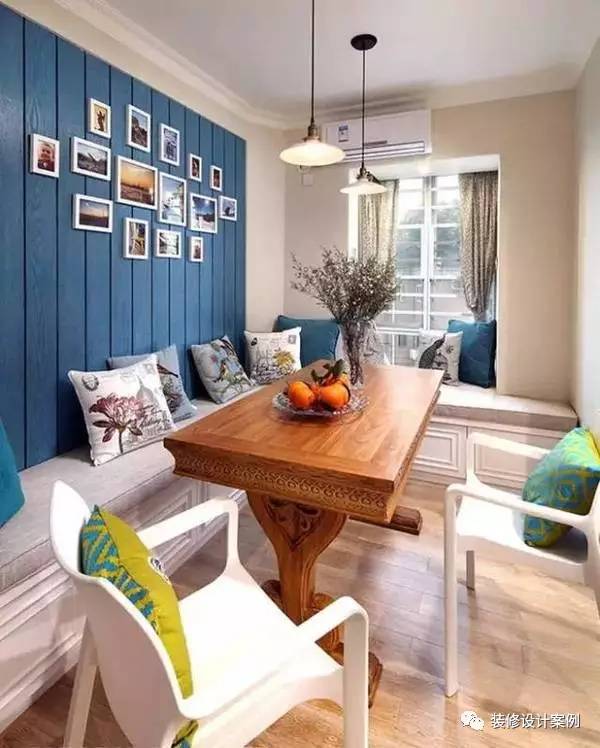 2米宽卡座餐厅设计效果图,餐厅现代简约卡座设计小户型