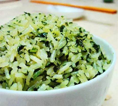 端午节艾叶美食,糯米艾叶饭