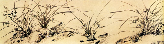 有关梅兰竹菊的中国国画作品,国画梅兰竹菊