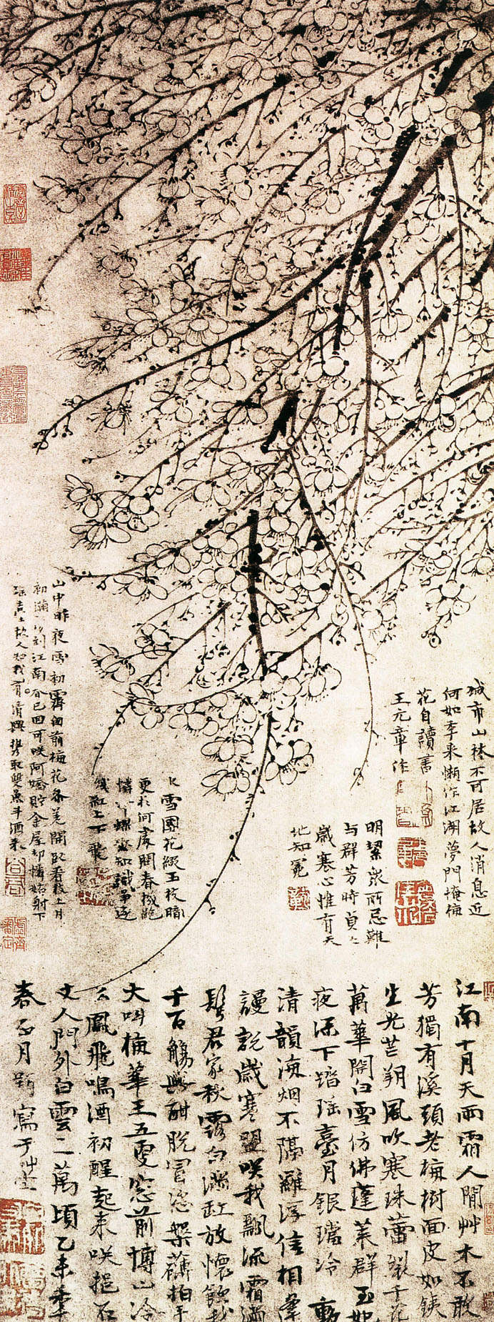 有关梅兰竹菊的中国国画作品,国画梅兰竹菊