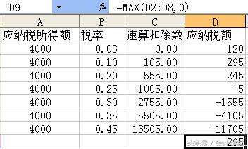 excel从0到1个税公式视频,年终一次性奖金个税公式excel