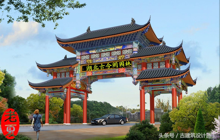 不锈钢仿古门楼牌坊,仿古建筑门楼牌坊