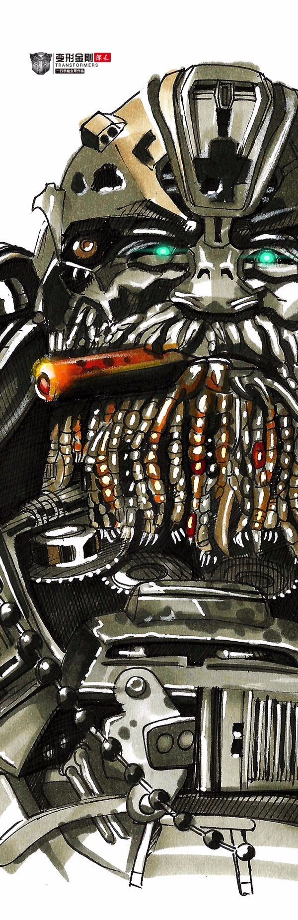 变形金刚手绘版,变形金刚手绘原稿